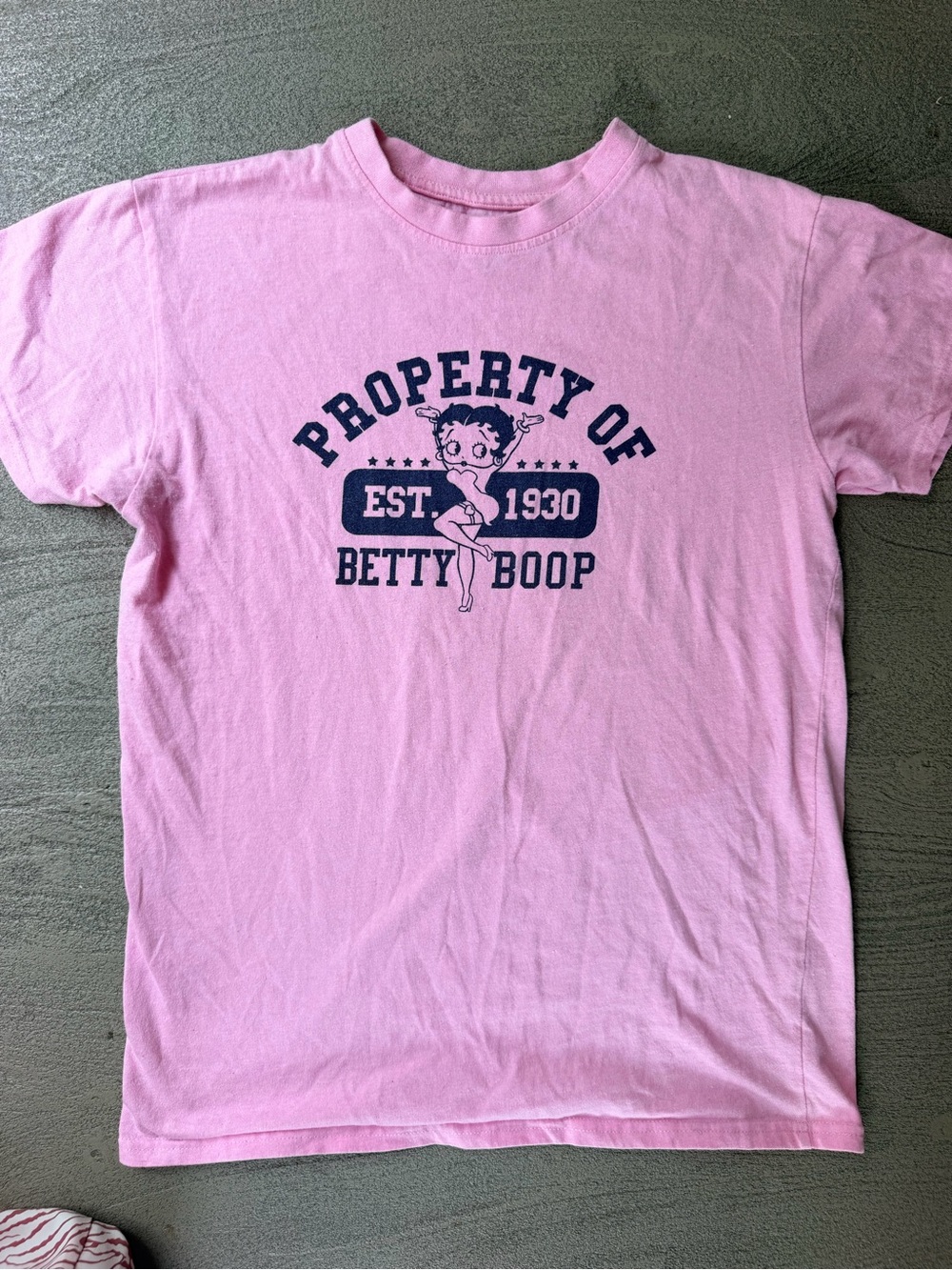 Betty Boop Pink Tee with Navy Graphic